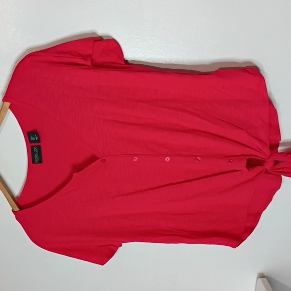 Rachel Zoe Pink Flirty Tie-Front Button Down Top — Women’s Small - Picture 2 of 12